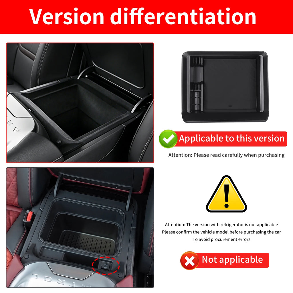 For 2025-2026 Nissan Patrol Armada Y63 Center Console Armrest Storage Box Organizer Tray Non-Refrigerator Version Interior Acces