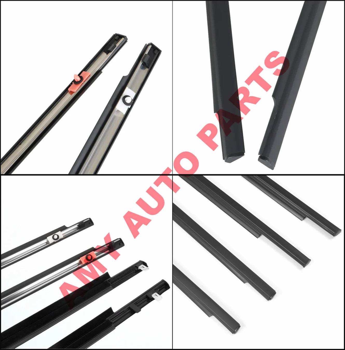 Outer Door Belt Molding Rubber Window Weatherstrip Seal Trim For Toyota FJ Cruiser 2007-2014