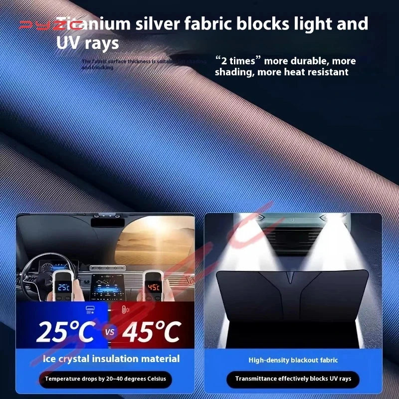 For Nissan Patrol 2021-2026 Car Windshield Sunshade Cover Front Window Sun Shade Heat Insulation Summer Auto Accessories