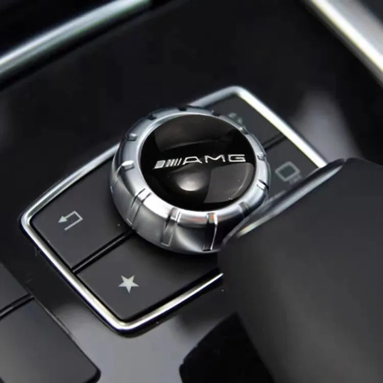 29mm Aluminum Car Multimedia Knob Badge Stickers DMTANZST for Mercedes-benz AMG W203 CLA CLS W212 W213 W176 Interior Mouldings