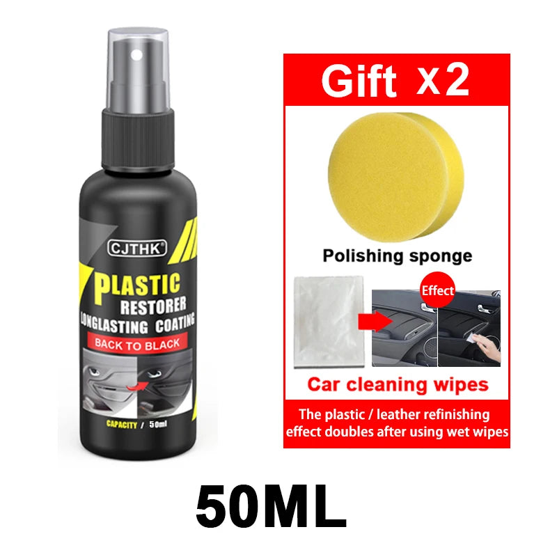 Car Plastic Restorer Back To Black Gloss Plastic Renovator Longlasting Coating Leather Restore Auto Polish Cleaning Products