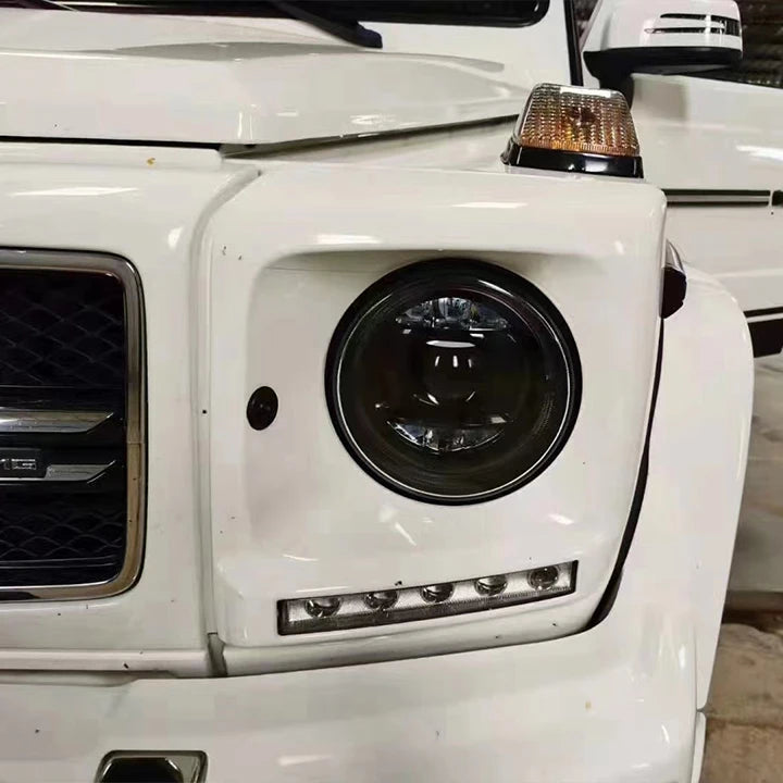 W464 Style Dynamic LED For Mercedes Benz G Class W463 G63 G550 G55 G500 Black Headlight Pair 2008-2018