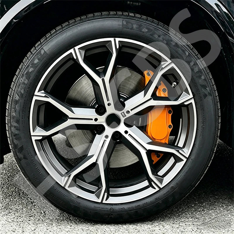 2/4Pcs L/M Metal Car Brake Caliper Cover Stickers Brake Disc Anti Dust Cover Protective Shell Wheel Auto Styling Accessories