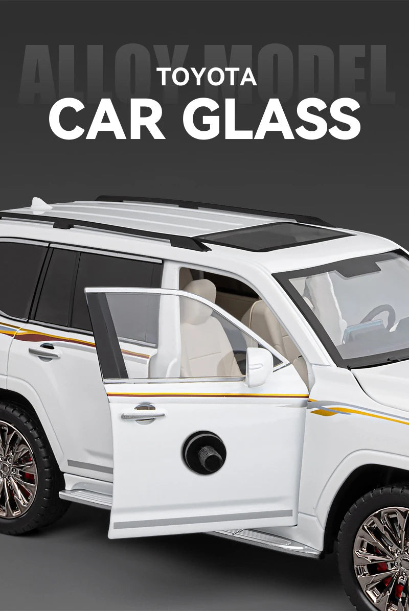 Over Size 1/18 Toyota Land Cruiser LC300 ZX Alloy Car Model Diecasts Metal Off-road Vehicles Car Model Sound Light Kids Toy Gift