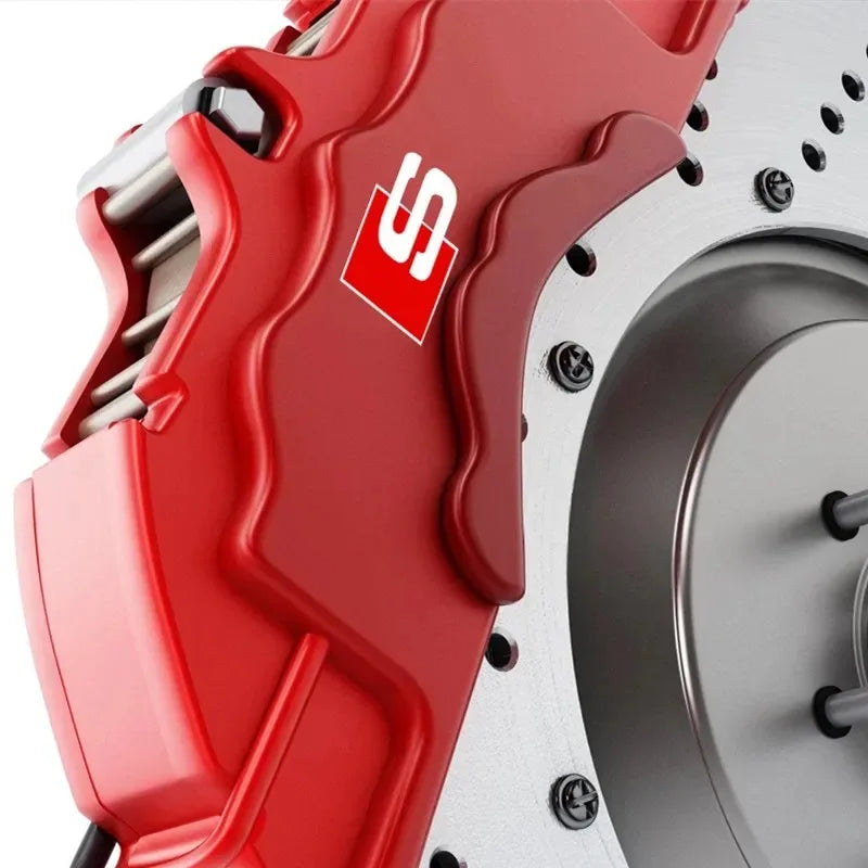 6pcs Car Caliper Sticker for Audi Sport Sline S3 A3 B5 B6 B7 B8 B9 8P 8V 8L A5 A4 C6 C5 A1 A6 A7 A8 Auto Logo Tire Brake Decals