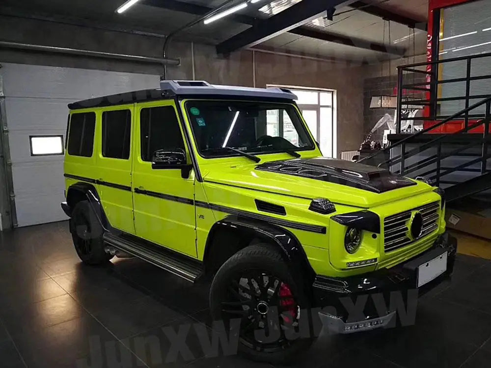 Carbon Fiber Front Splitters Eyebrows Covers Eyelids Trim Stickers For Benz G Class W463 G63 G65 G500 G55 1990 - 2018 FRP 2PCS