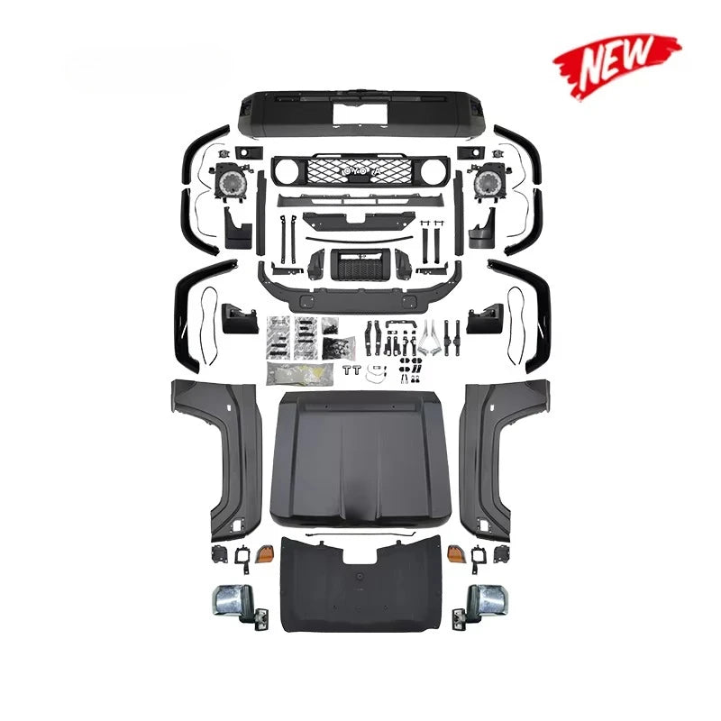 GBT Factory 2025 Land Cruiser 76 Series Upgrade Bodykit for 2002-2022 Fj76 Model Front Bumper Rearview Mirror Headlight