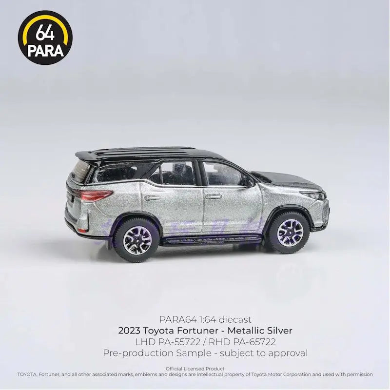 PARA 1:64 Fortuner 2023 Alloy Car Diecasts & Toy Vehicles Car Model Miniature Scale Model Car Toys For Children