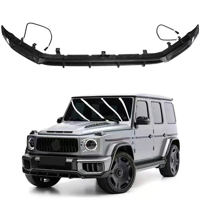 B  style dry carbon fiber front lip suitable for Mercedes G-Class sedan W465 G63 AMG G500 G350 G550 2024-206, 1:1 high-quali