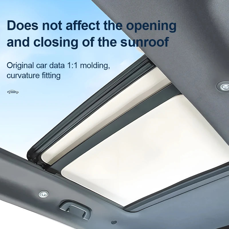 For Porsche Taycan Type 9J1 2019-2024 2022 Car Electrostatic Suede Silicone Sunshade Glass Sun Shade Protection Sunroof Cover