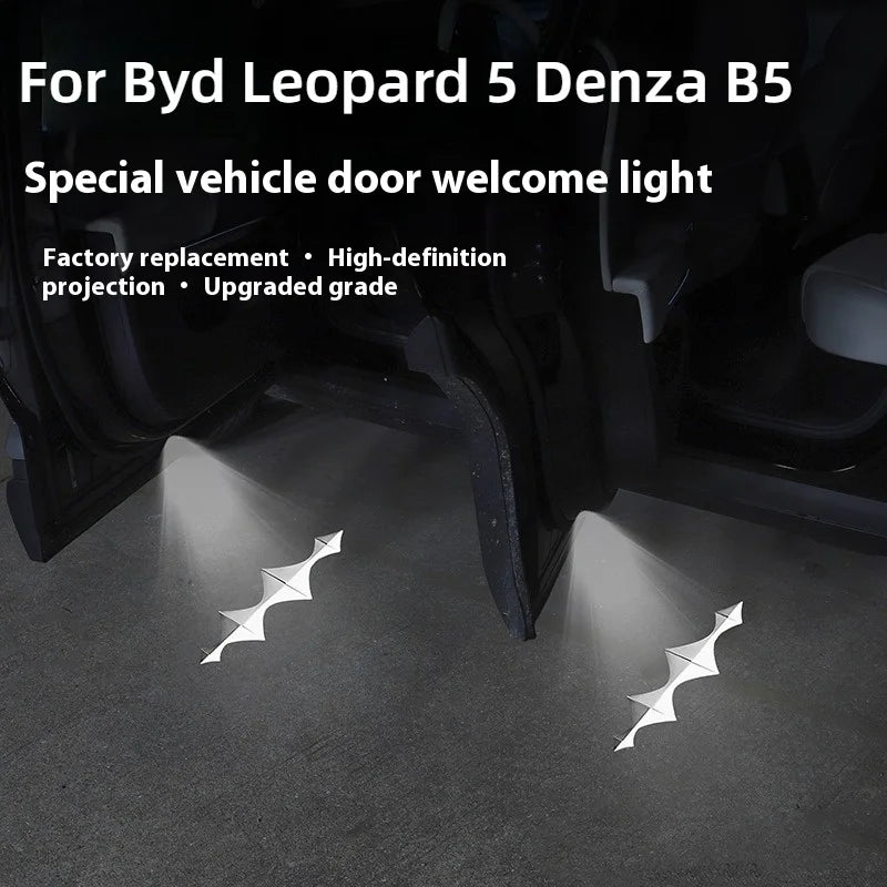 For Byd Leopard 5 Denza B5 Special Door Welcome Light Interior Decoration Modification Non-Destructive Installation Ambient