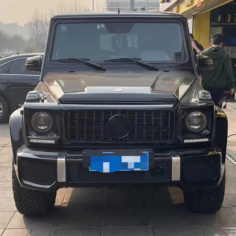 For Mercedes-Benz G-Class W463 G500, G63, G350, G65, G55 Modified With Geometric Headlights, Blackened Old Model Upgraded To New