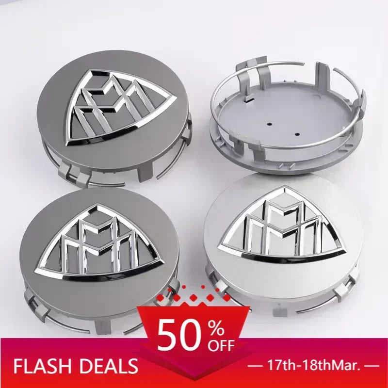 NEW 2026 4pcs 75mm Maybach logo Car Emblem Wheel Center Hub Cap auto Rim refit dust-proof Badge Covers S480 S500 GLS Sticker