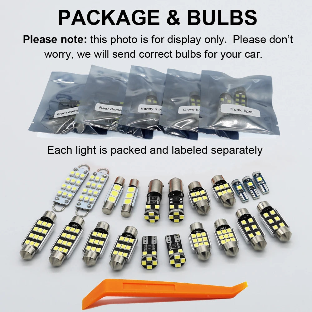 LED Bulbs Interior Reading Dome Plate Light Kit For Nissan Patrol Y61 Y62 2000 - 2017 2018 2019 2020 2021 2022 2023 Accessories