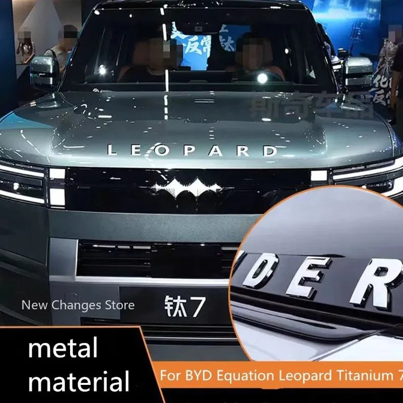 For BYD Ti 7 Personalized Metal Car 3D Logo Letter Decoration Sticker Upgrade Parts