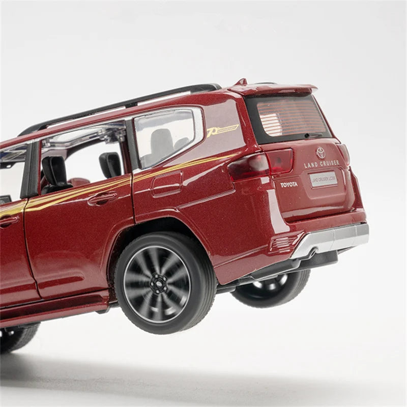 1/32 Toyota Land Cruiser LC300 Prado SUV Alloy Car Model Diecast Metal Toy Off-road Vehicles Car Model Sound and Light Kids Gift