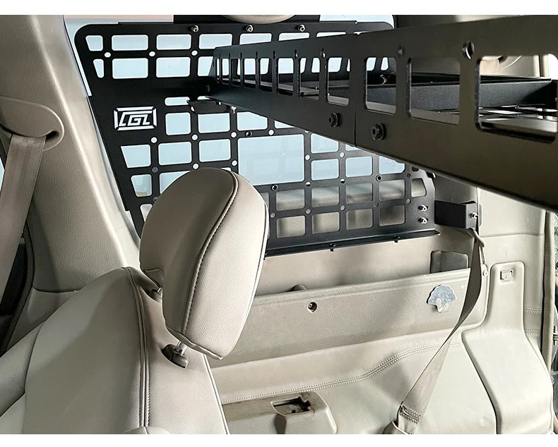 For Nissan Patrol Y61 1997-2016 5dr Accessories Storage Panel Rear Trunk Debris Rack Car-Styling MOLLE Storage Panel Organizer