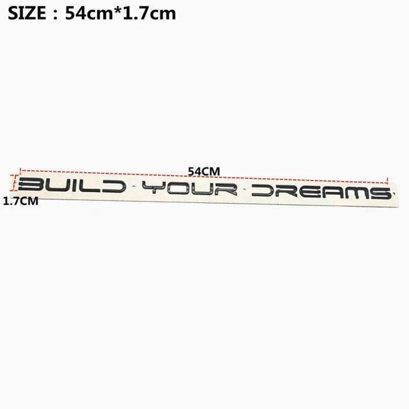 3D ABS Chrome Black Logo Build Your Dreams Emblem Letters Stiker Car Trunk Badge For BYD SEAL SONG Plus ATTO3 SEAL U Accessories
