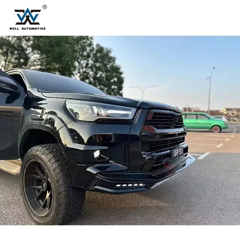 High Quality ABS Front Bumper Lip Guard for  Hilux Revo 2021