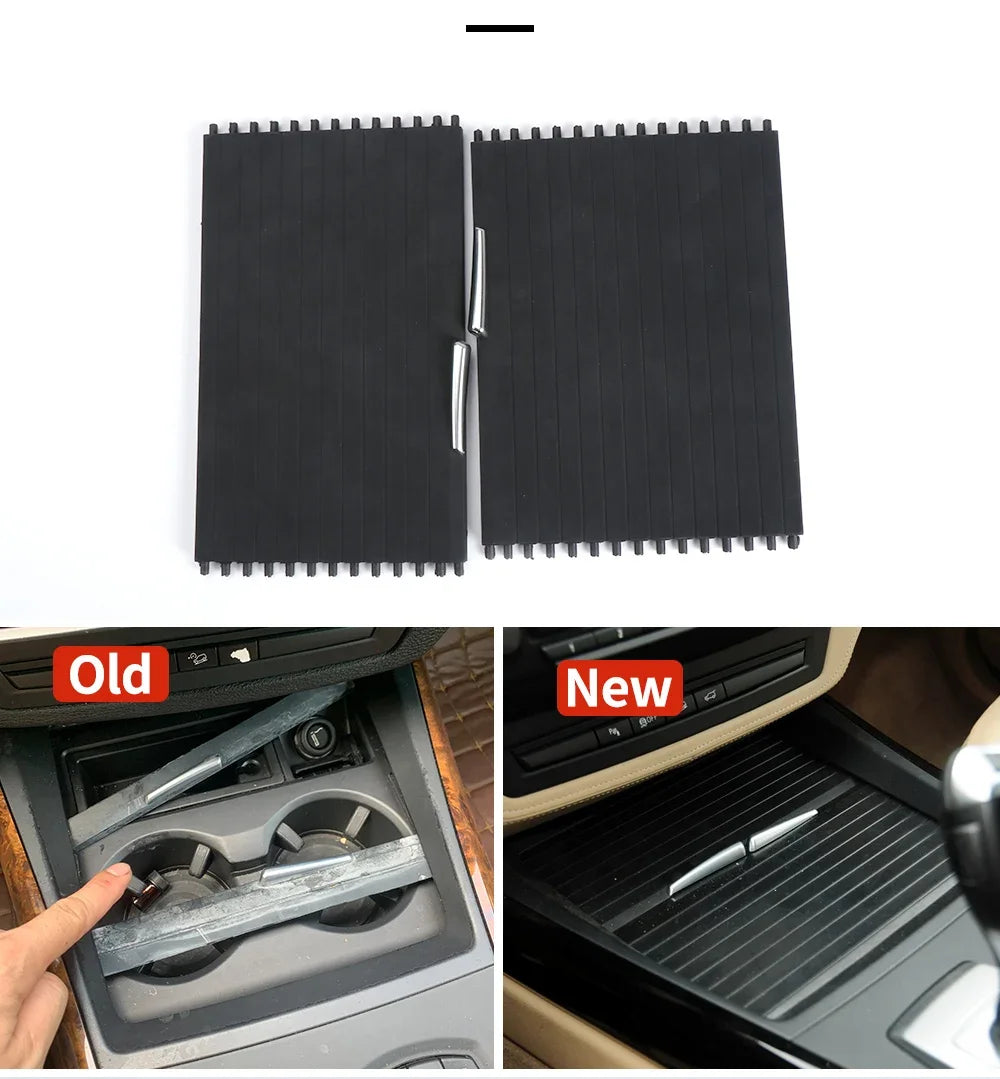 For BMW X5 X6 E70 E71 E72 Front Console Cup Holder Sliding Shutters Cover Trim Center Roller Blind Cover Replacement 2007-2014