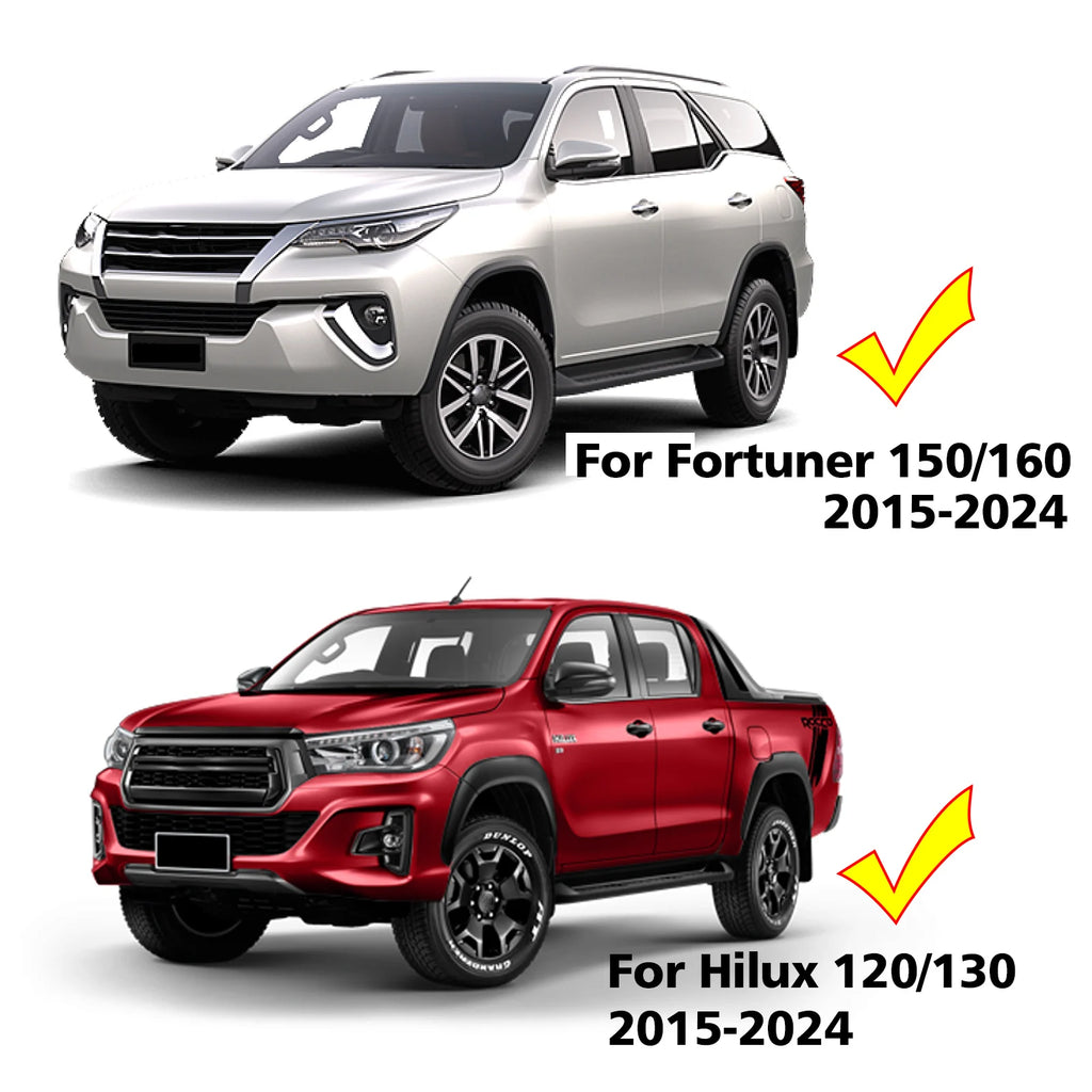 4pcs For Toyota Hilux Fortuner 2015-2024 Front Splash Shield Fender Liner Apron Seal Protector 53883-04020 53735-04070 N150 N160