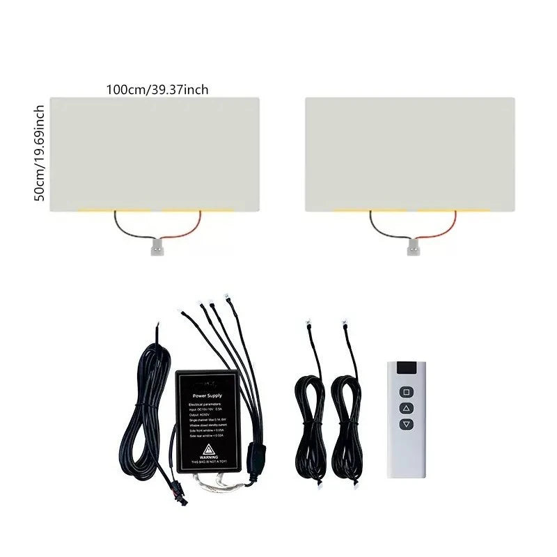 Black PDLC Film For Electric Car Windows 0.45mm With Silicone Glue - Privacy Smart Film Switchable Smart Glass Film