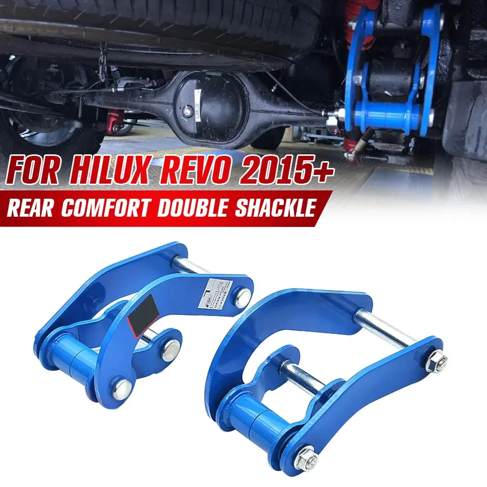 2 x Comfort Double Shackle 4x4 Suspension Leaf Spring Lift Kits Rear Le Spring Comfort Double Shackles for Hilux REVO 2015+