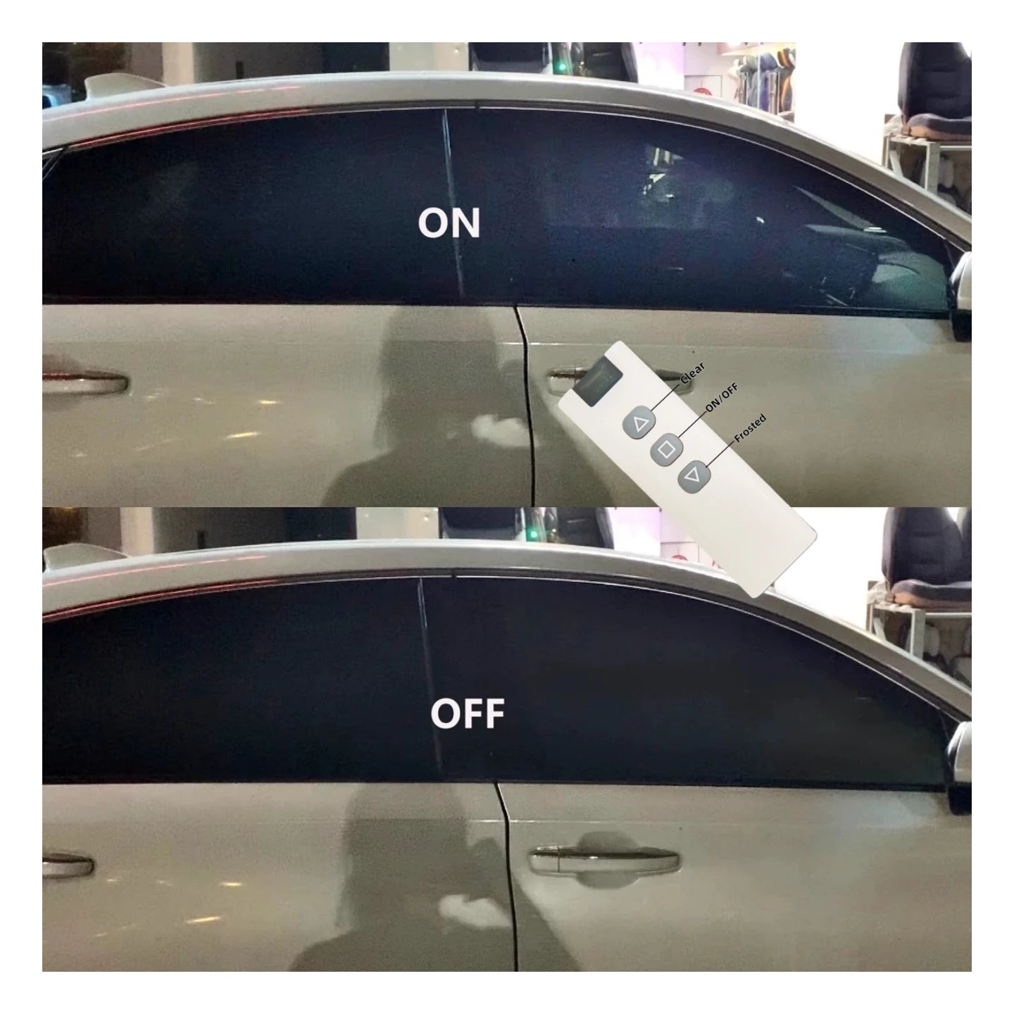 Deep Black Automotive Switchable Smart Tint Privacy Glass Dimming Car Tint With Remote Control