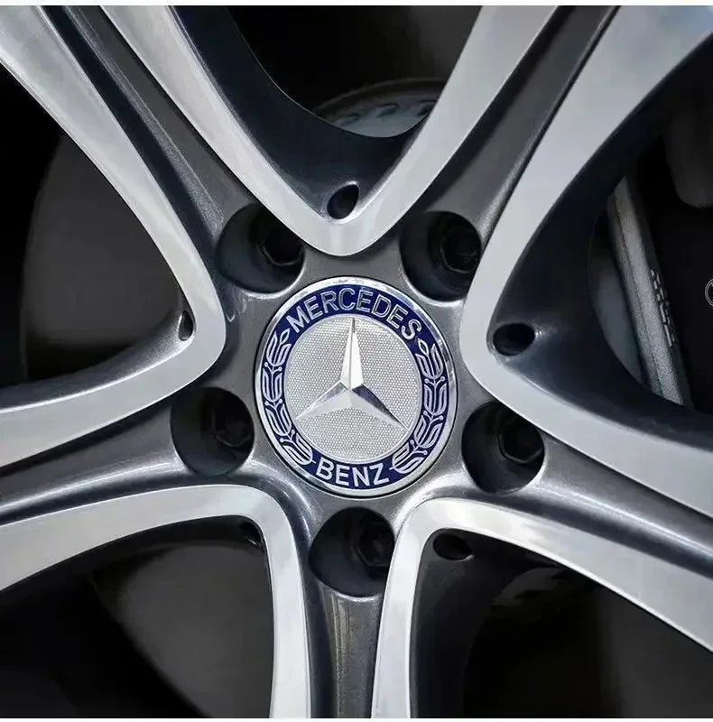 4 Pieces/Set Mercedes Benz AMG Wheel Center Hub Caps 75mm Diameter with Embossed Benz Emblem Tire Rim Covers for W203 W206 W220