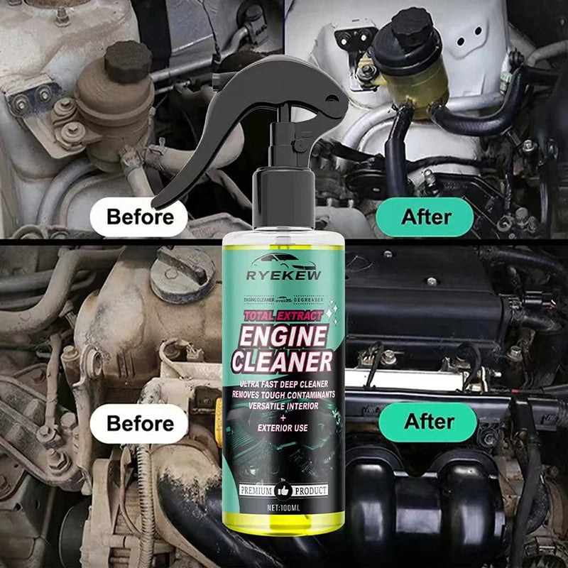 Car Engine Compartment Cleaning Agent, No Water Wash Oil Stain Remover, Deep Rust Removal and Cleaning/c.