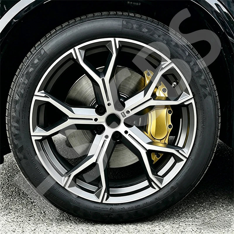 2/4Pcs L/M Metal Car Brake Caliper Cover Stickers Brake Disc Anti Dust Cover Protective Shell Wheel Auto Styling Accessories