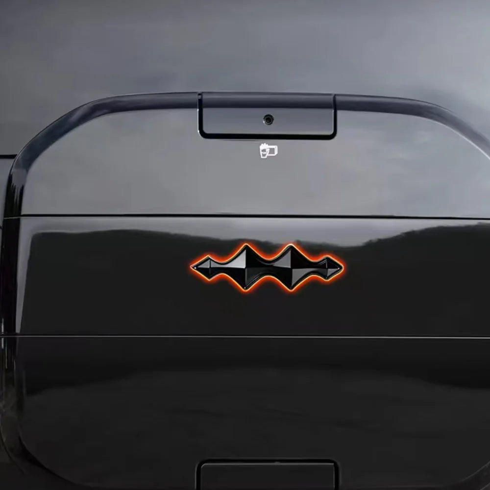 For BYD Leopard Titanium 7 Blackened Car Emblem Stickers Black Warrior Modified Decoration Accessories Section
