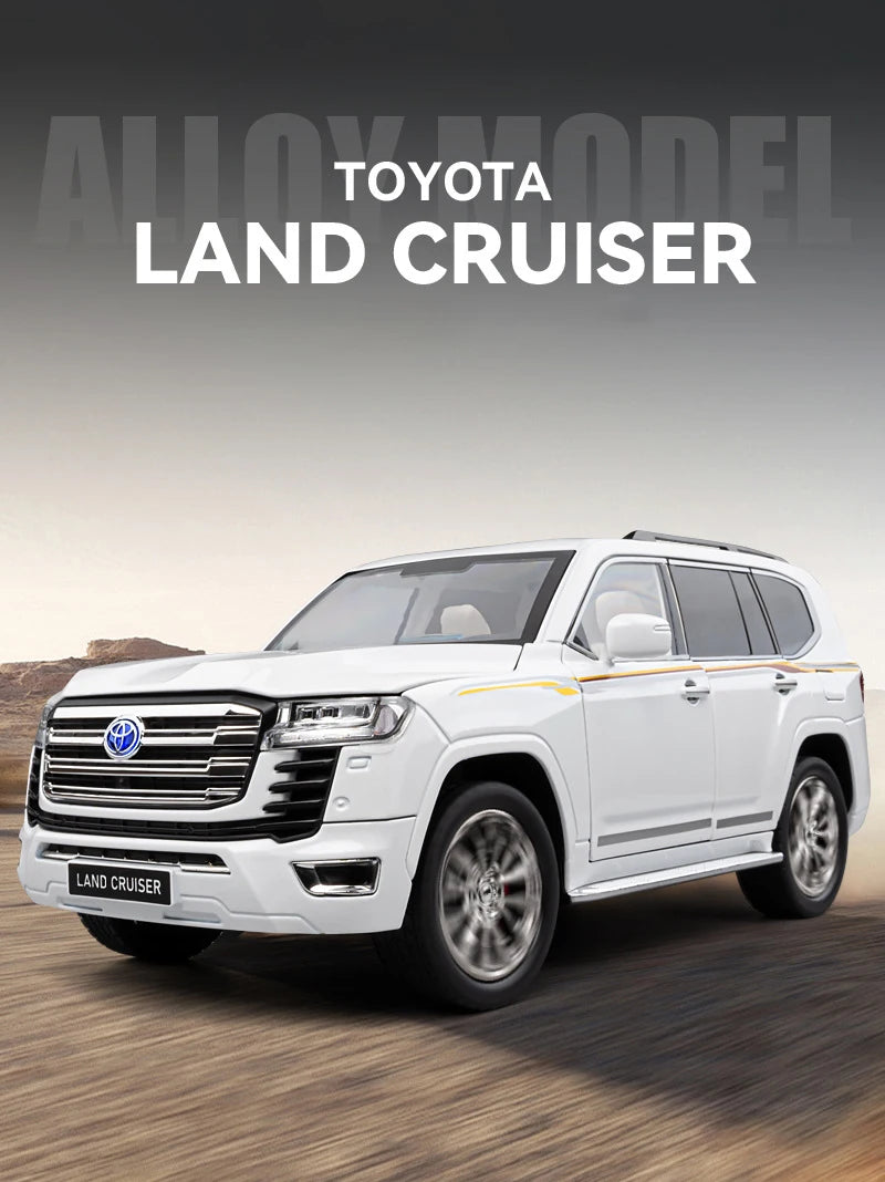 Over Size 1/18 Toyota Land Cruiser LC300 ZX Alloy Car Model Diecasts Metal Off-road Vehicles Car Model Sound Light Kids Toy Gift