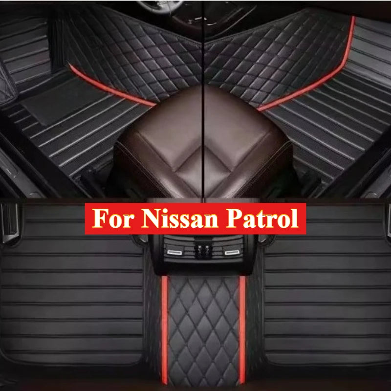 Custom For Nissan Patrol Y61 Y62 Y63 2012-2025-2026 Car Floor Mats Carpet Rugs Foot Pads Interior All-Weather Waterproof