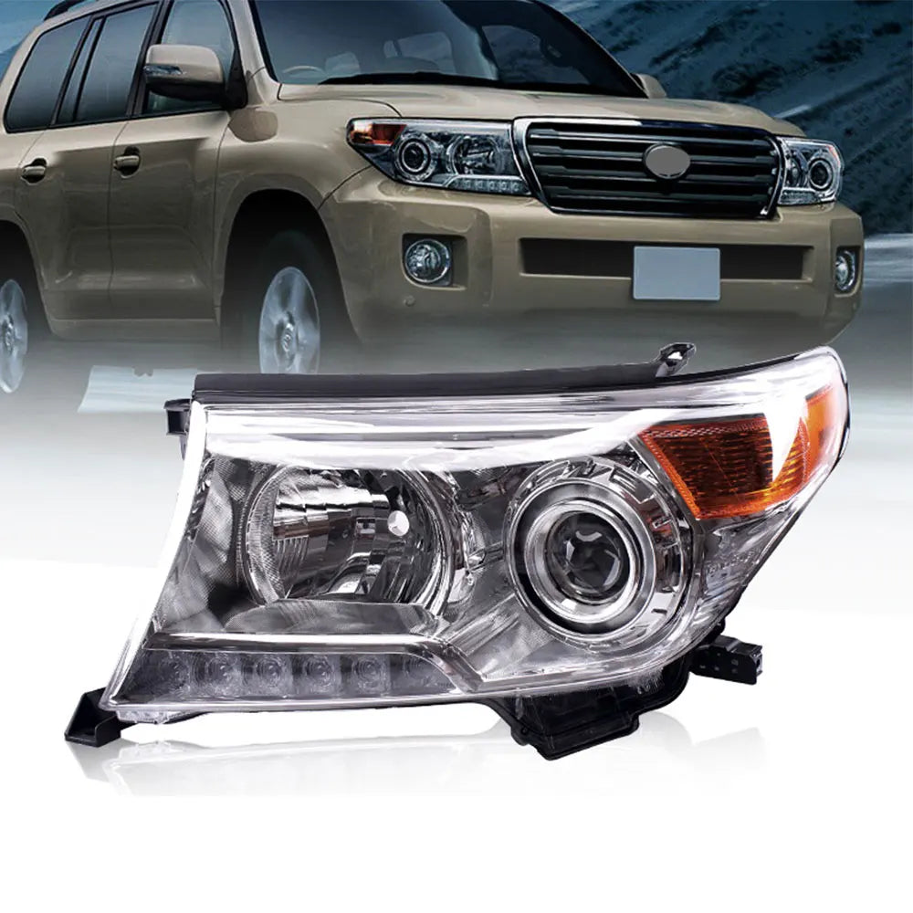 Car Headlights for Toyota Land Cruiser LC200 J200 2012-2015  81185-60F30 81145-60F20 LED Daytime Running Lights