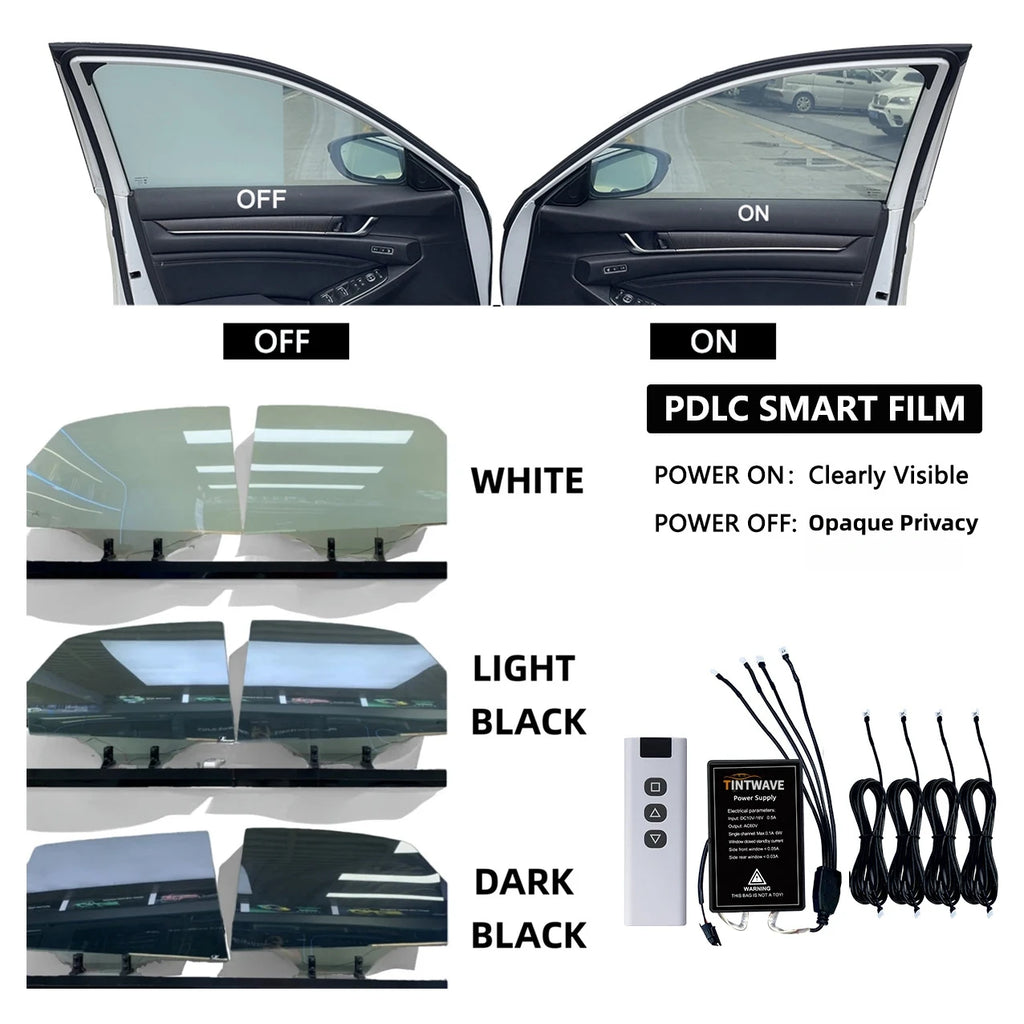 TINTWAVE Switchable Smart Tint Auto Window Dimming Film Heat UV Block Car Tint