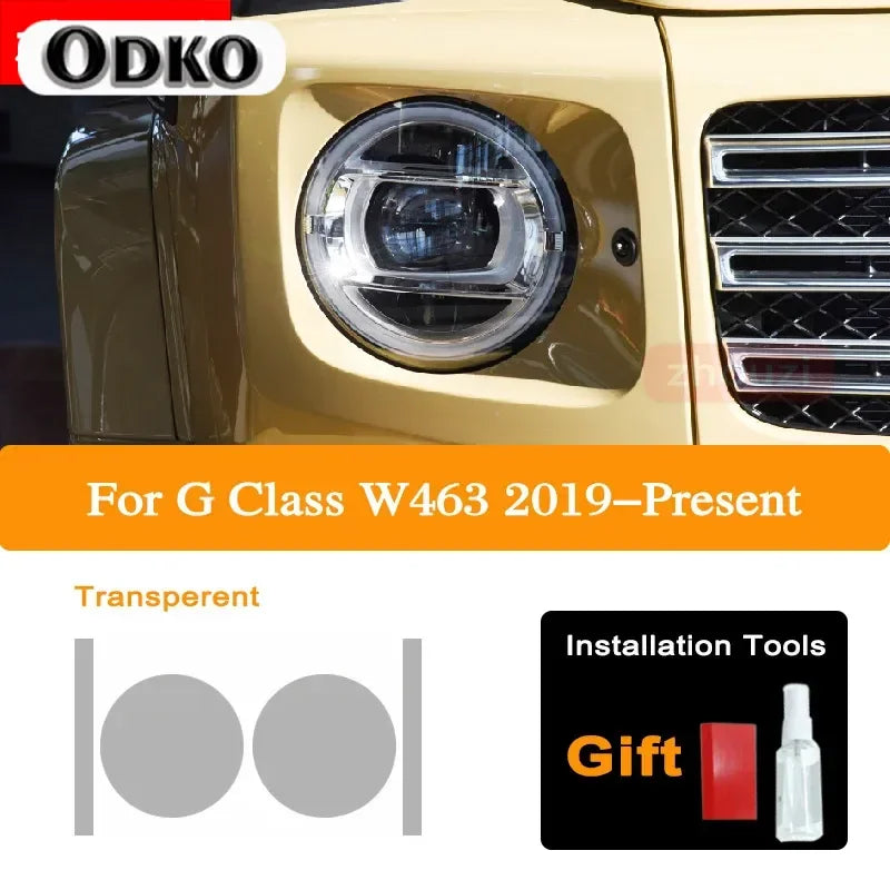 For Mercedes Benz G Class W463 2019 2020 2021 Car Headlight Tint Black Protective Film Taillight Transparent TPU Sticker AMG