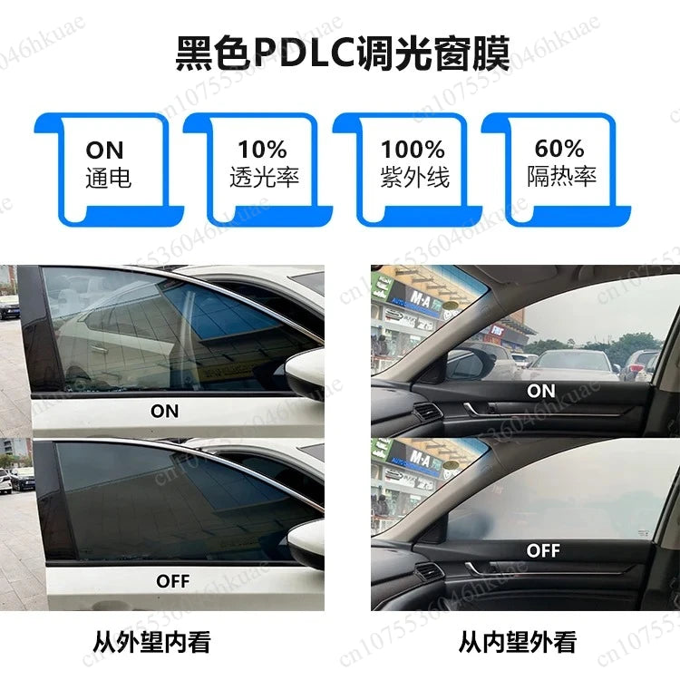 Custom Color Switchable PDLC Smart Window Film Self Adhesive Electric Privacy Glass Tint For Home & Car Windows