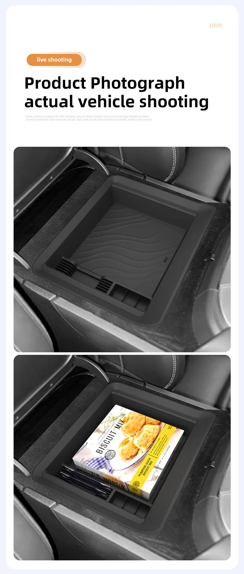 For Nissan Patrol Y63 for Armada 2025-2026 Non-Refrigerator Version Center Console Armrest Storage Box Organizer Car Accessories