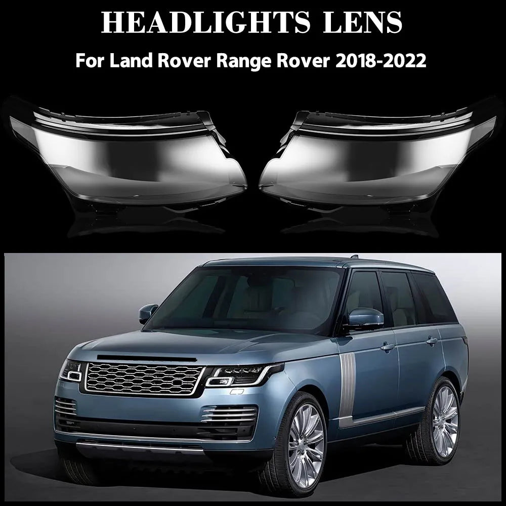 For Land Rover Range Rover 2018-2022 Headlight Cover Lamp Shade Transparent Lampshade Headlamp Shell Lens Plexiglass