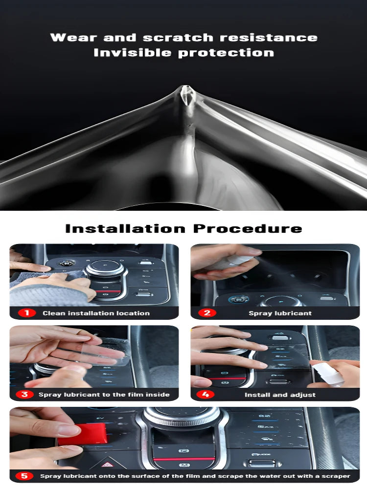 For Nissan Patrol Overseas Version 2025 Dashboard Multimedia Navigation Transparent Anti-Scratch Protection Film Modification