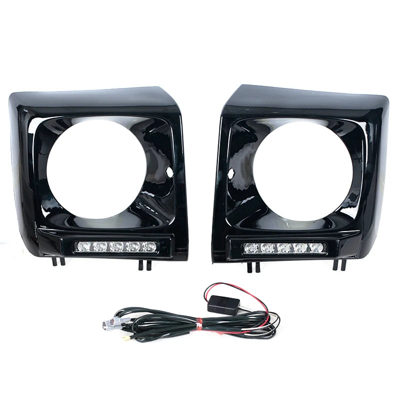 DRL LED Daytime running lights Fog Lamp Cover Black Frame For Mercedes Benz G500 G55 G63 W463 1990-2016 A4638840731 A4638840832