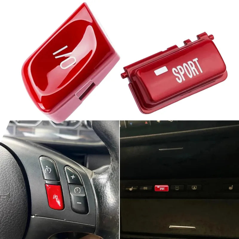 Car Steering Wheel Button I/O VO Cover Console Sport Mode Switch Replacement For BMW 3 Series E46 M3 1998-2004 Auto Parts