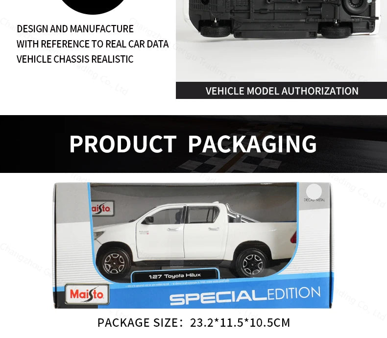 Maisto 1:27 Toyota Hilux Static Die Cast Vehicles Collectible Model Car Toys