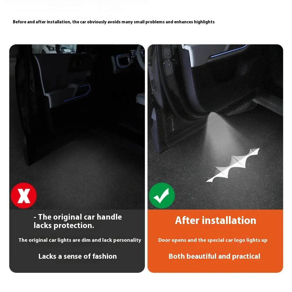 For Byd Leopard 5 Denza B5 Special Door Welcome Light Interior Decoration Modification Non-Destructive Installation Ambient