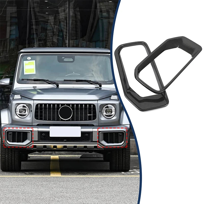 For Mercedes Benz G-Class W465 G63 2025+Real Carbon Fiber Car Front Bumper Side Air Inlet Decorative Frame Car Accessories
