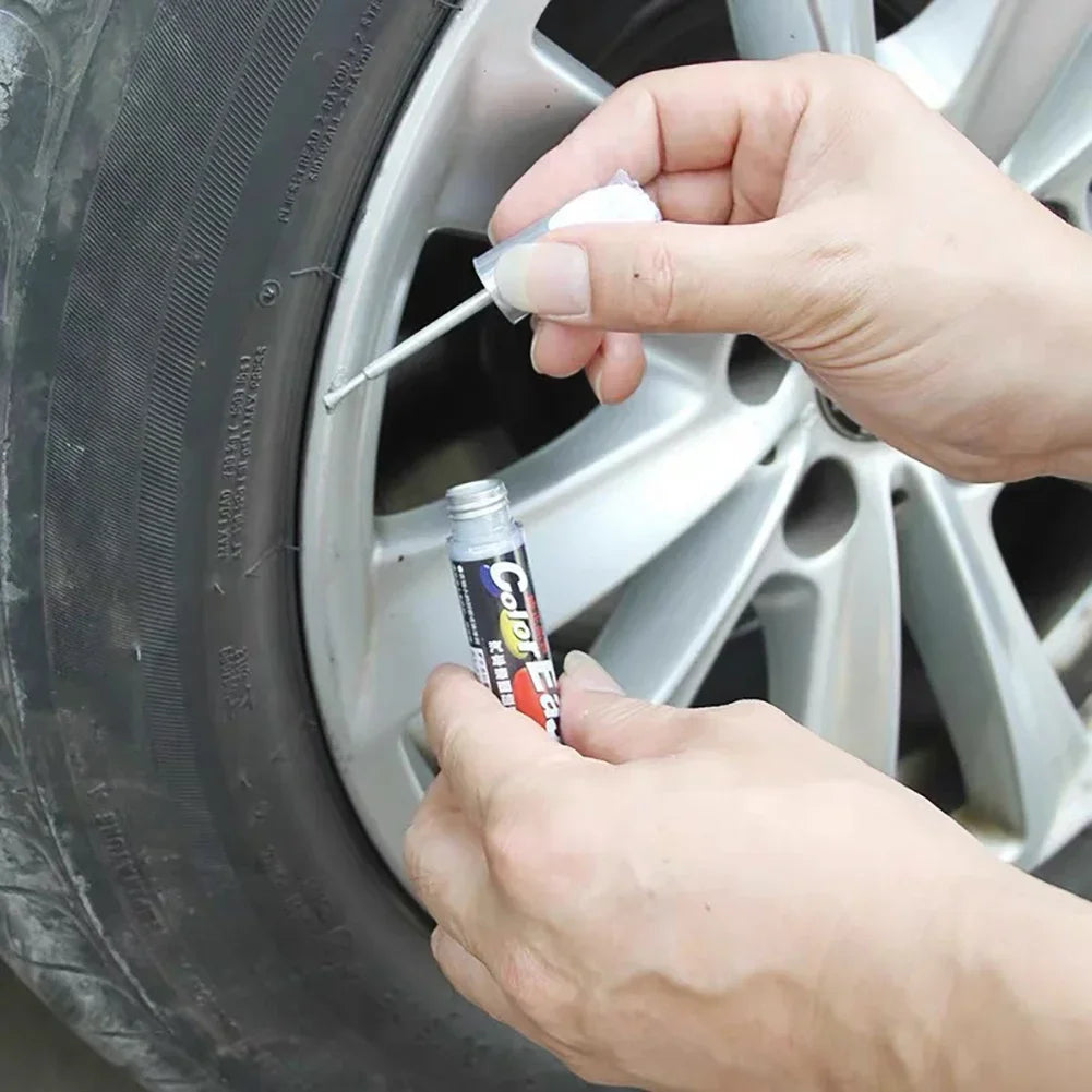 Car Paint Scratches Repair Pen Brush Waterproof Paint Marker Pen Car Tyre Tread Care Automotive Maintain Black White Red Silver