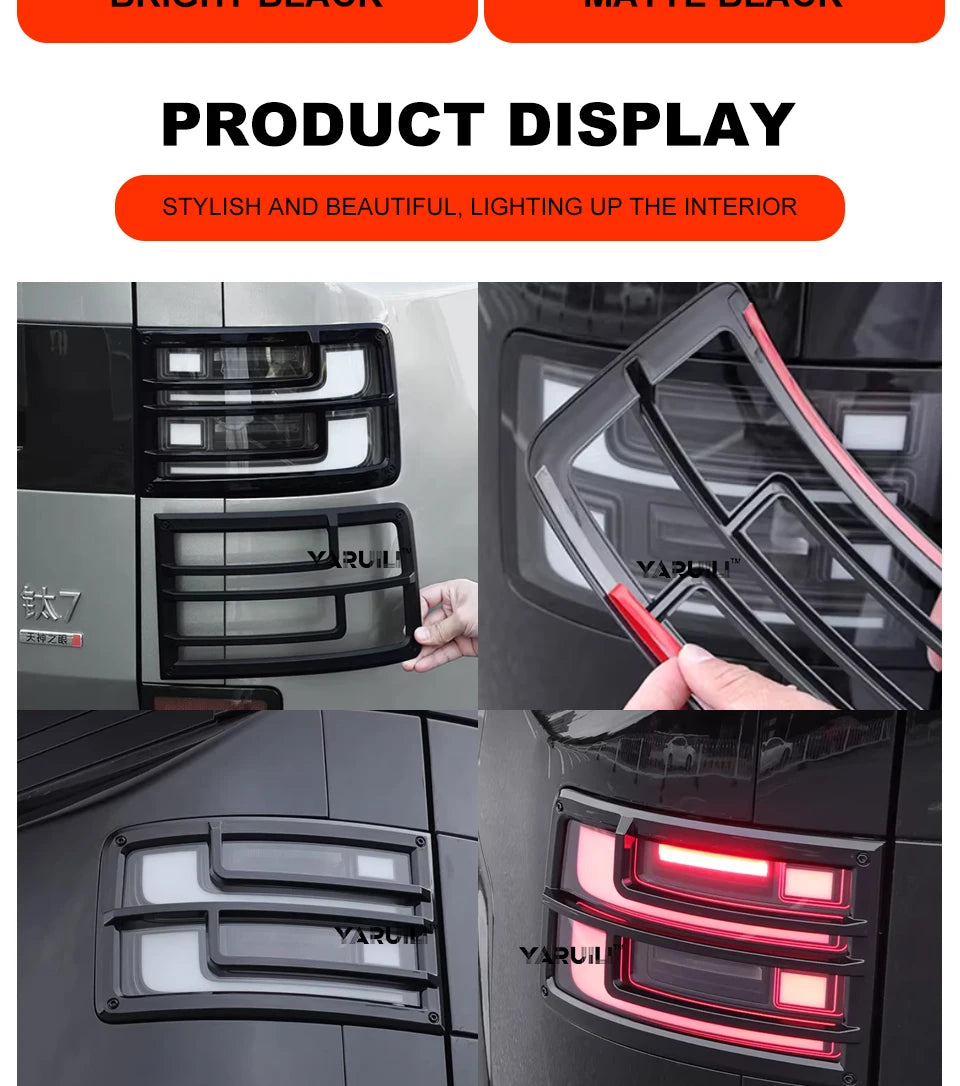 Rear Lamp Trim Led Tail Light Protector for Byd Leopard 7 2025 2026 Lamp Cover Exterior Accessories
