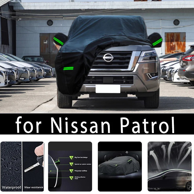 For Nissan  Patrol Outdoor Protection Full Car Covers Snow Cover Sunshade Waterproof Dustproof Exterior Car accessories