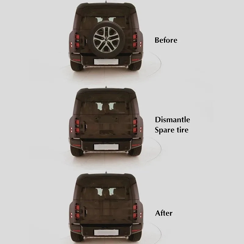 Tailgate Trunk Cover Panel for Land Rover Defender L663 2020-2025 90/110/130 Spare Tire Cover Board Protective Cover Decoration